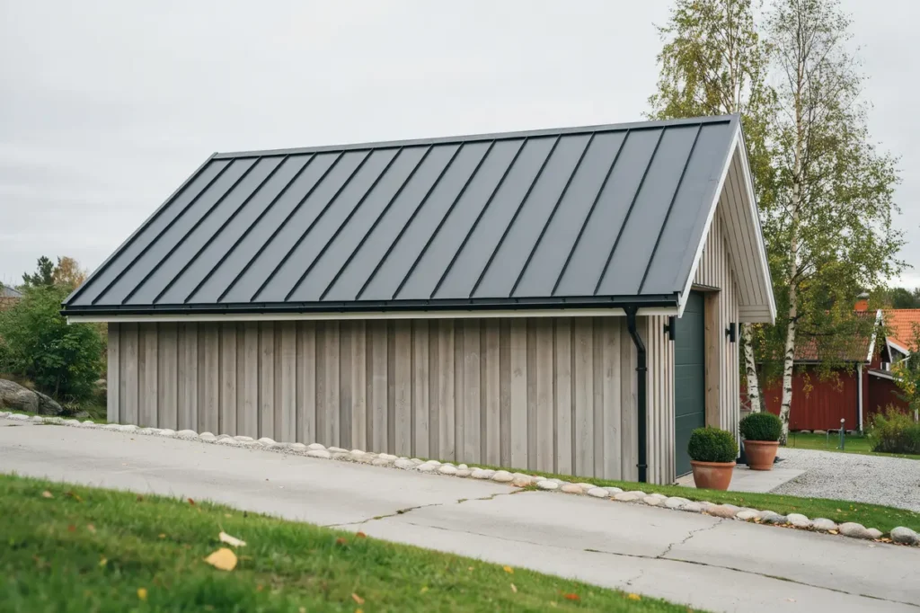 byte av garagetak till nytt pl ttak i gottsk r onsala